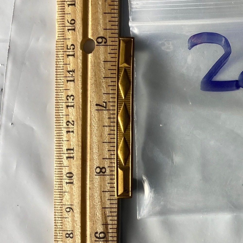 Gold Tone Geometric Etched Tie Bar Men Business Formal Suit Accessory 2 Inch
